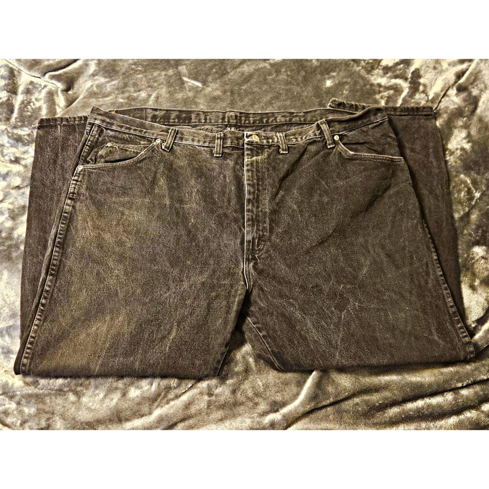 Wrangler Men's Regular Fit Straight Jeans 48x29 Charcoal Gray Denim 5-Pocket